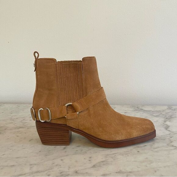 Sam Edelman Bellamie sz 9 Tan Suede Ankle Boots - Picture 2 of 6